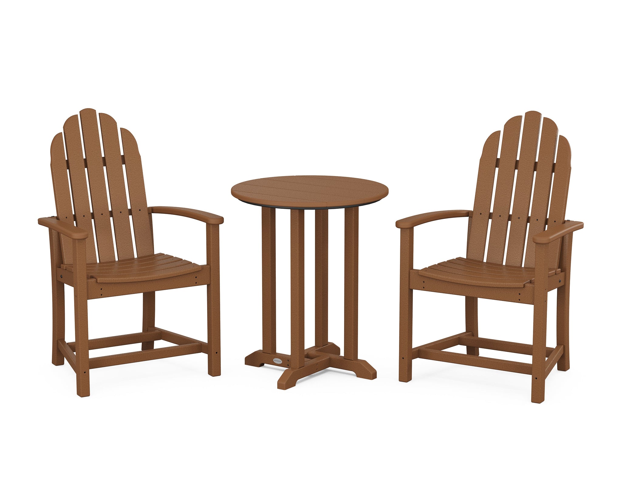 Classic Adirondack 3-Piece Round Bistro Dining Set