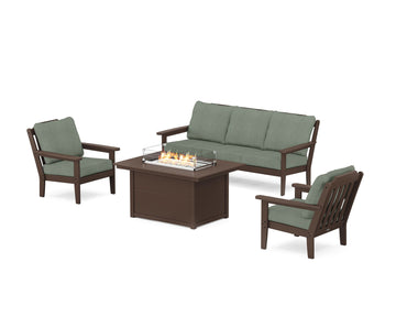 Cottage Deep Seating Fire Pit Table Set