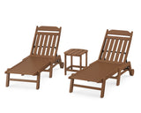 Cottage 3-Piece Chaise Set with Wheels