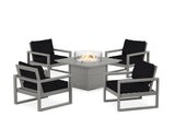 EDGE Sectional 5-Piece Deep Seating Set with Fire Pit Table