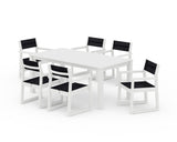 EDGE Sling Arm Chair 7-Piece Parsons Dining Set