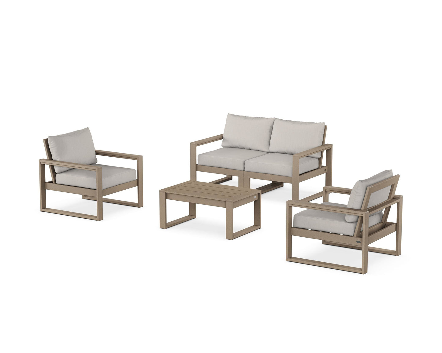 EDGE Sectional 4-Piece Deep Seating Set with Loveseat