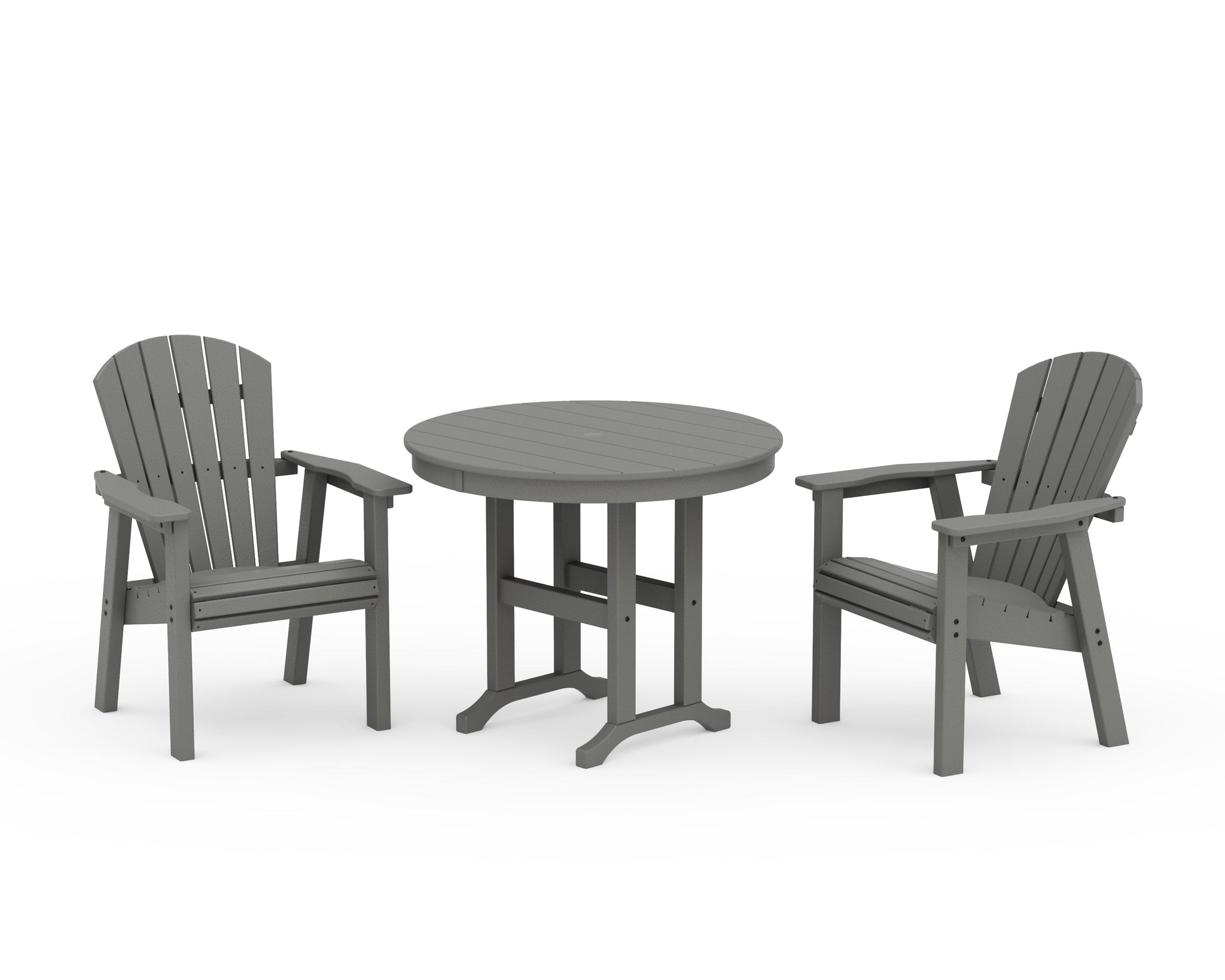 Seashell 3-Piece Round Farmhouse Dining Set