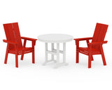 Modern Adirondack 3-Piece Round Dining Set