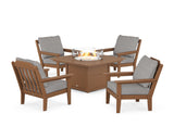 Cottage 5-Piece Deep Seating Set with Fire Pit Table