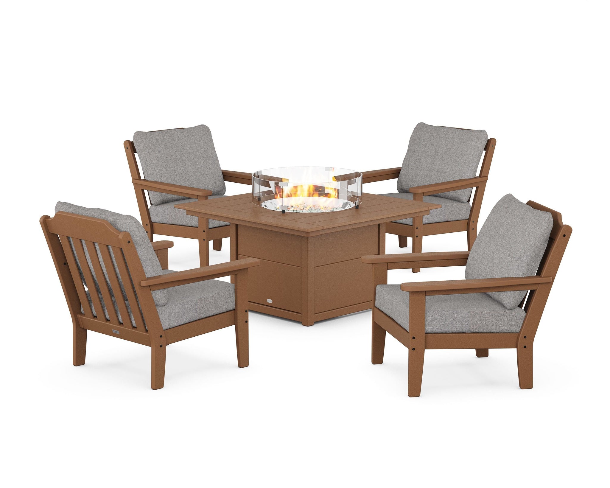 Cottage 5-Piece Deep Seating Set with Fire Pit Table