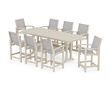 Coastal 9-Piece Counter Set with Trestle Legs