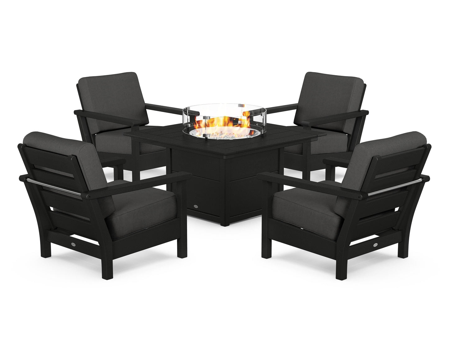Harbour 5-Piece Conversation Set with Fire Pit Table