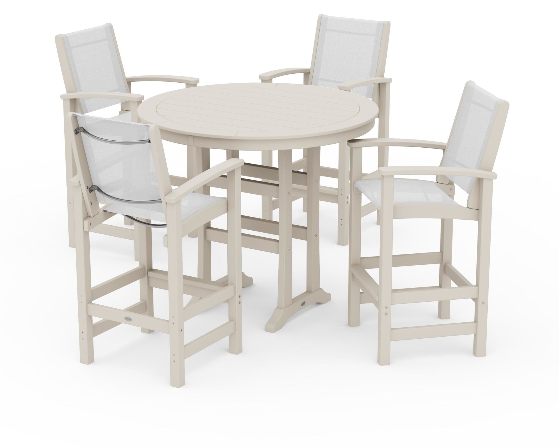 Coastal 5-Piece Nautical Trestle Bar Set