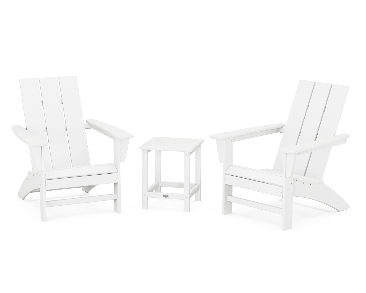 Modern 3-Piece Adirondack Set with Long Island 18" Side Table