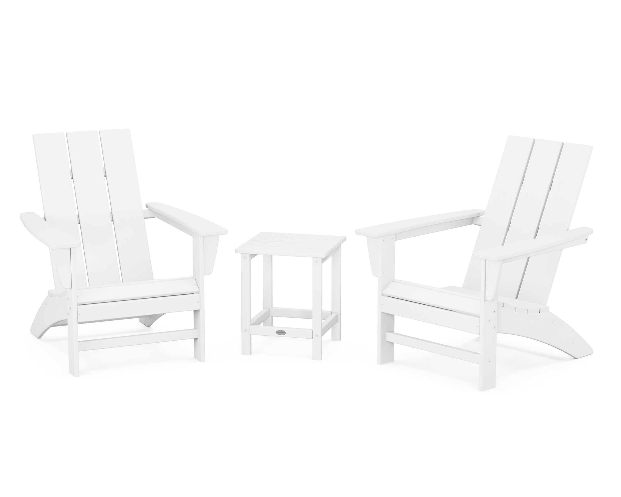 Modern 3-Piece Adirondack Set with Long Island 18" Side Table