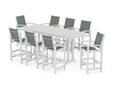 Coastal 9-Piece Bar Set with Trestle Legs