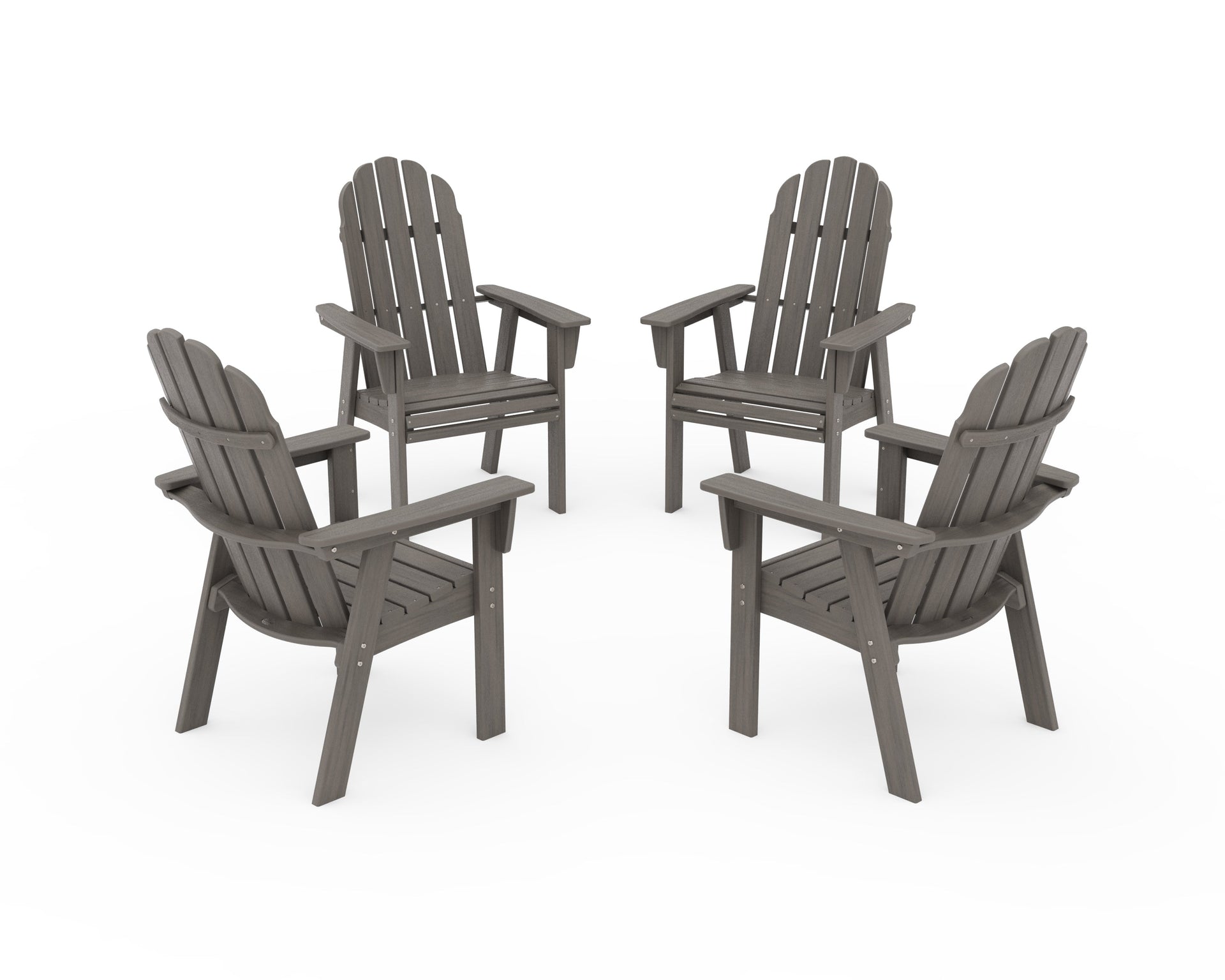 Vineyard 4-Piece Curveback Upright Adirondack Conversation Set