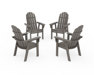 Vineyard 4-Piece Curveback Upright Adirondack Conversation Set