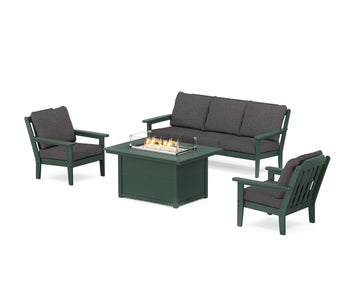 Cottage Deep Seating Fire Pit Table Set