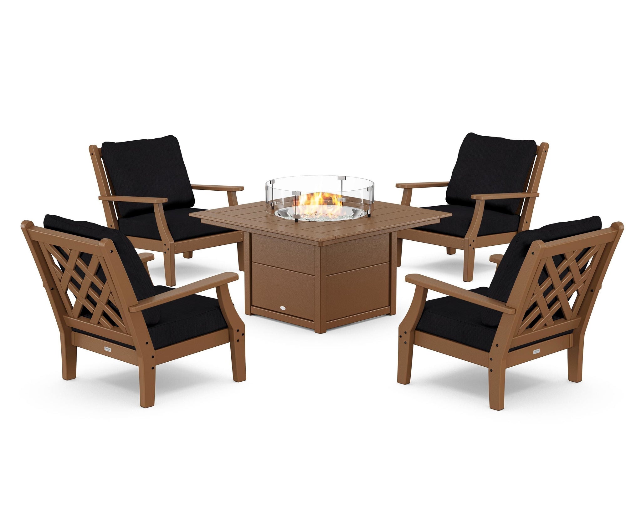 Wovendale 5-Piece Deep Seating Set with Fire Pit Table