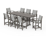 Coastal 9-Piece Counter Set with Trestle Legs