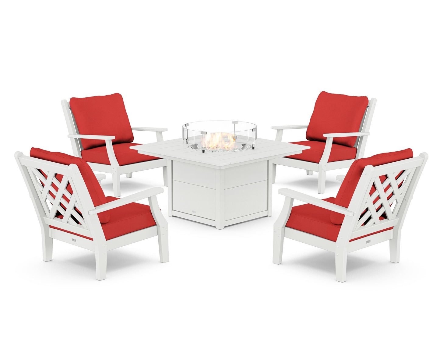 Wovendale 5-Piece Deep Seating Set with Fire Pit Table