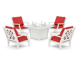 Wovendale 5-Piece Deep Seating Set with Fire Pit Table