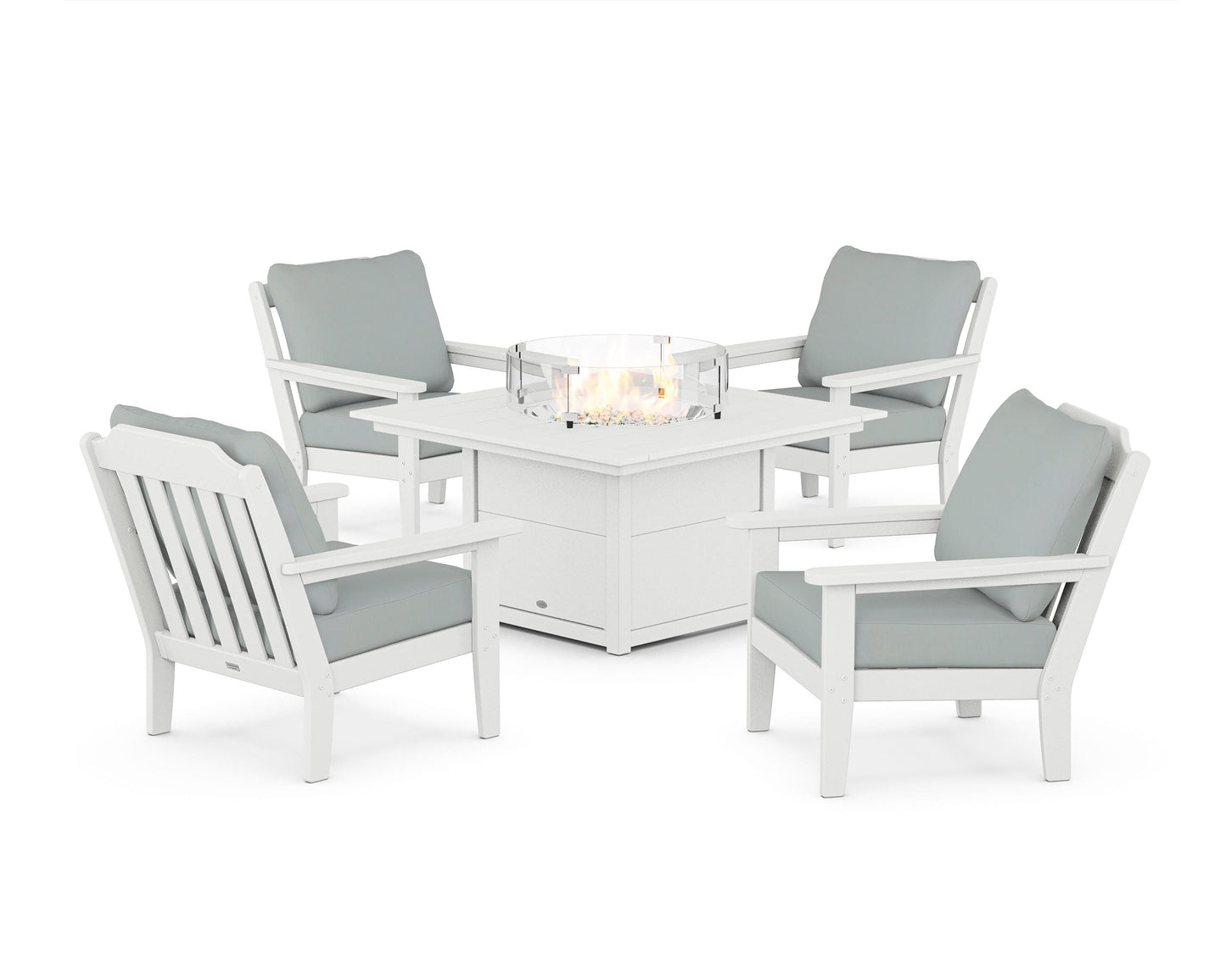 Cottage 5-Piece Deep Seating Set with Fire Pit Table