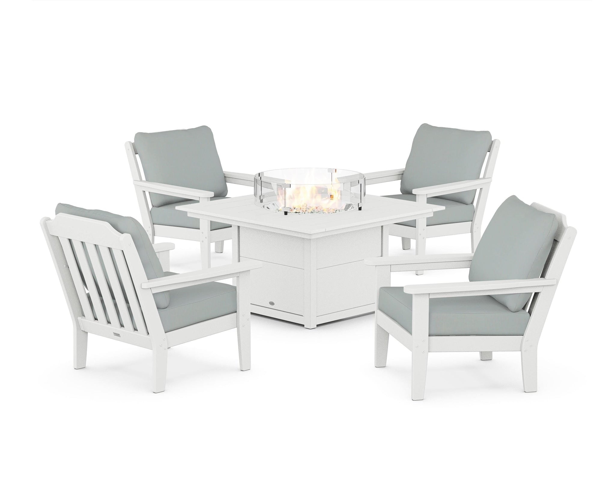 Cottage 5-Piece Deep Seating Set with Fire Pit Table
