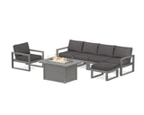 EDGE Sectional Lounge and Fire Pit Set