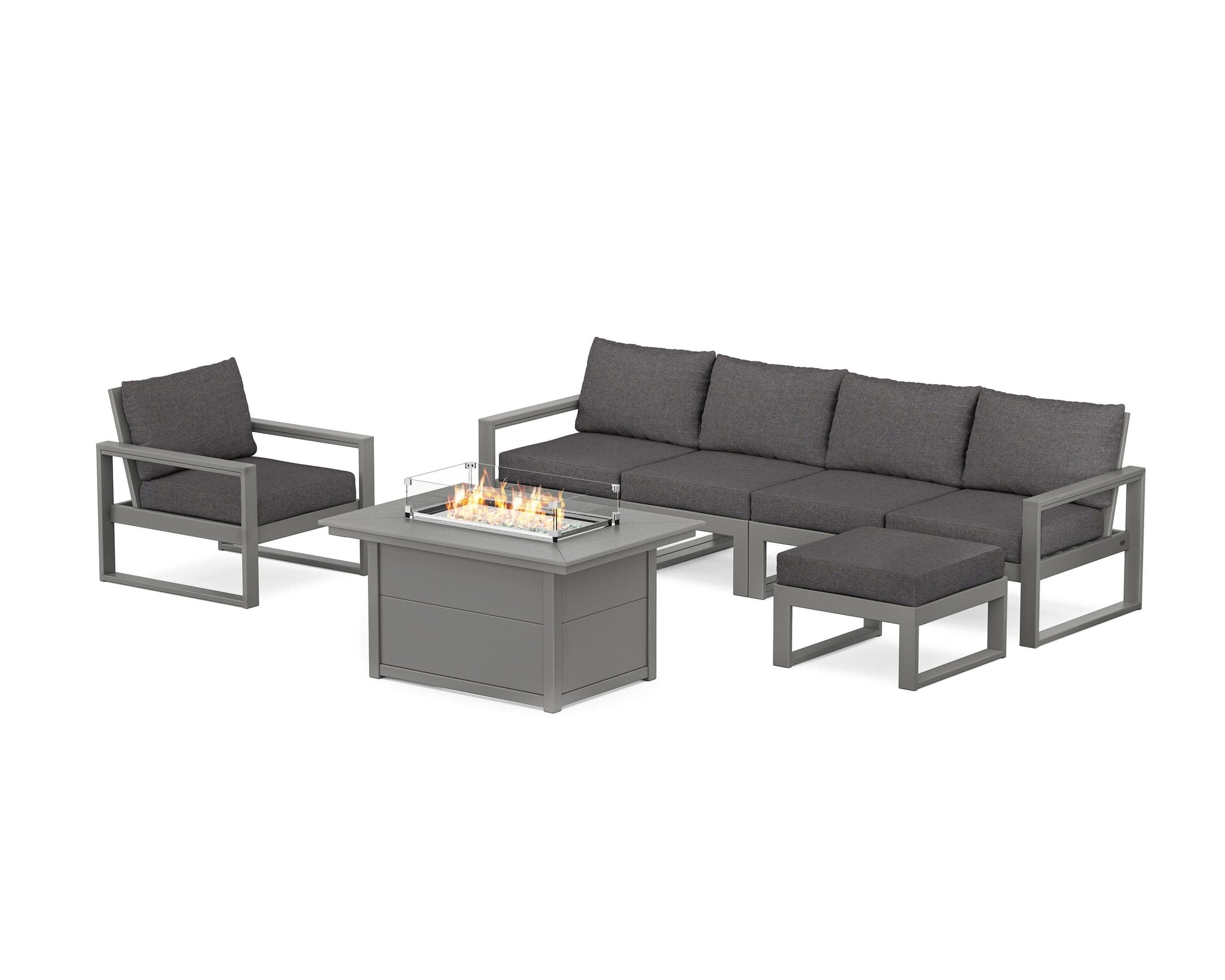 EDGE Sectional Lounge and Fire Pit Set