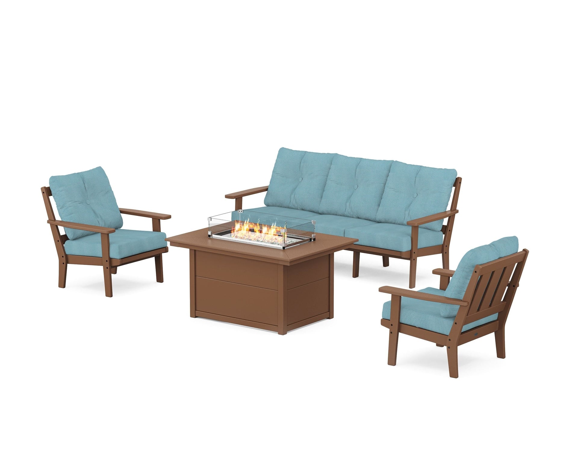 Oxford Deep Seating Fire Pit Table Set