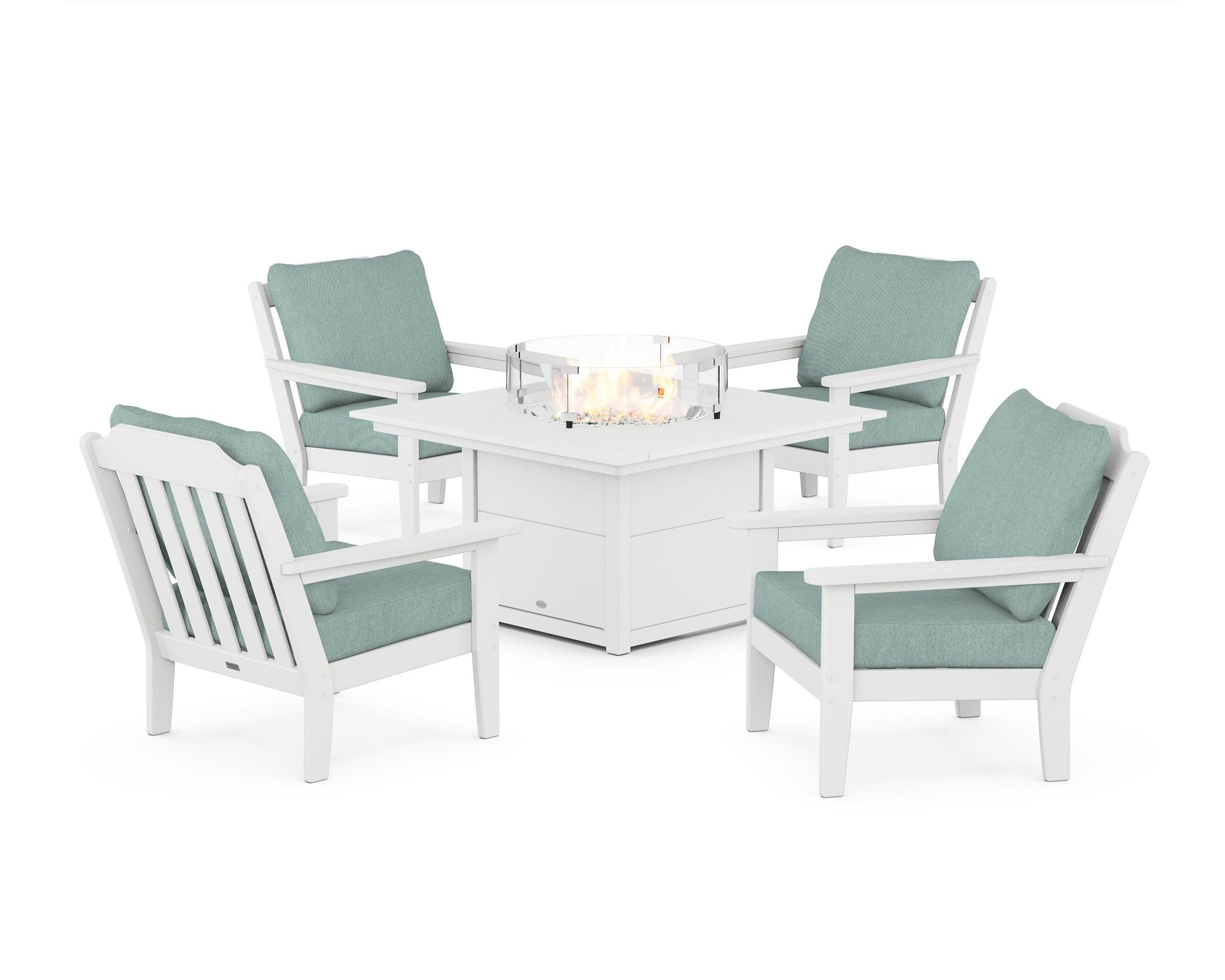 Cottage 5-Piece Deep Seating Set with Fire Pit Table