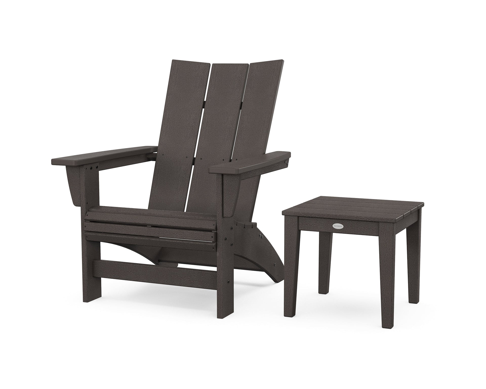 Modern Grand Adirondack Chair with Side Table