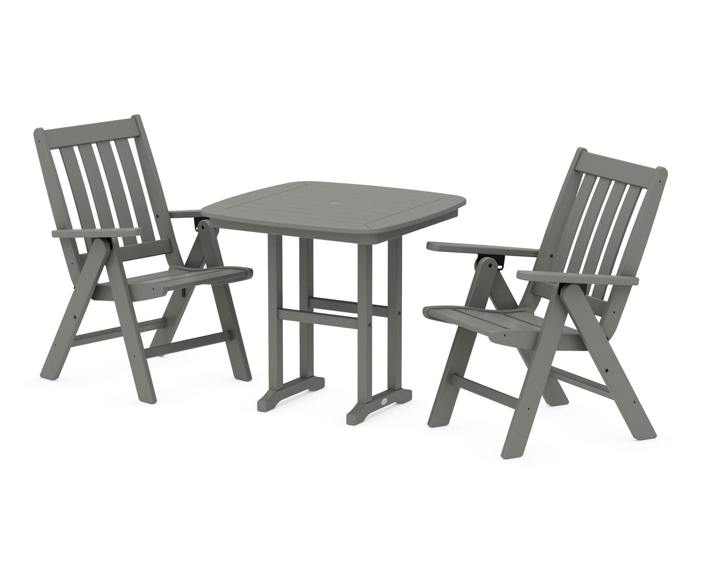 Vineyard Folding Chair 3-Piece Dining Set