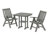 Vineyard Folding Chair 3-Piece Dining Set
