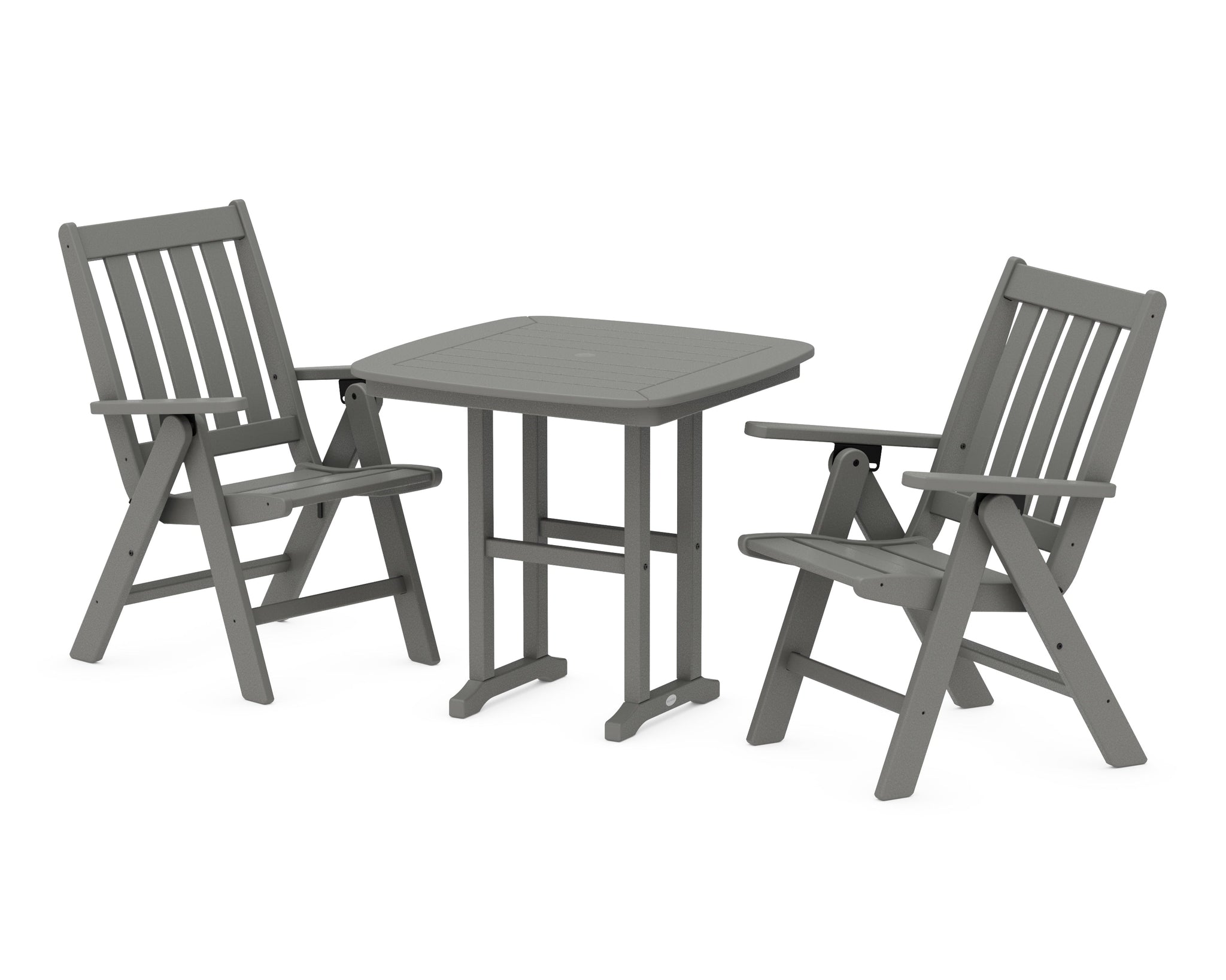 Vineyard Folding Chair 3-Piece Dining Set