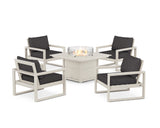 EDGE Sectional 5-Piece Deep Seating Set with Fire Pit Table