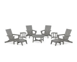 Modern Studio Folding Adirondack 9-Piece Conversation Set