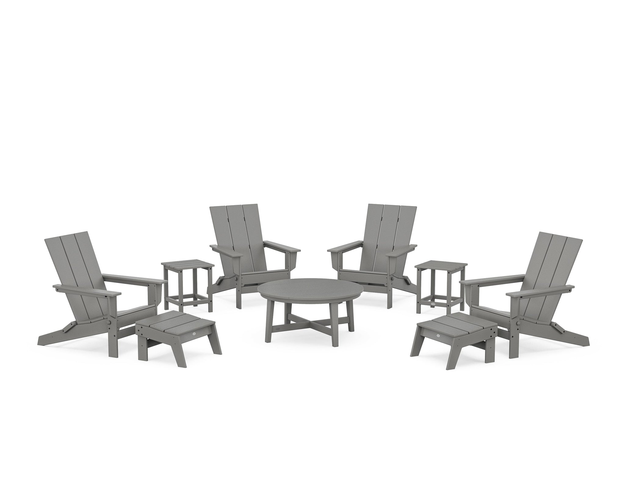 Modern Studio Folding Adirondack 9-Piece Conversation Set