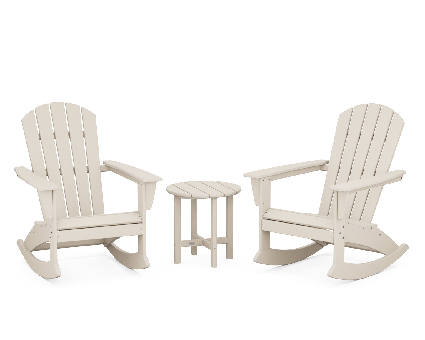 Nautical 3-Piece Adirondack Rocking Chair Set