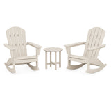 Nautical 3-Piece Adirondack Rocking Chair Set
