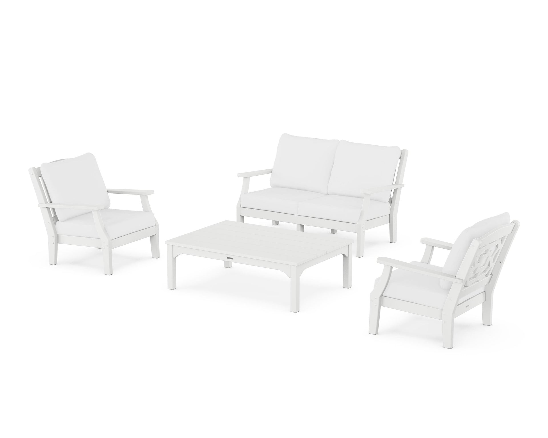 Chinoiserie 4-Piece Deep Seating Set with Loveseat