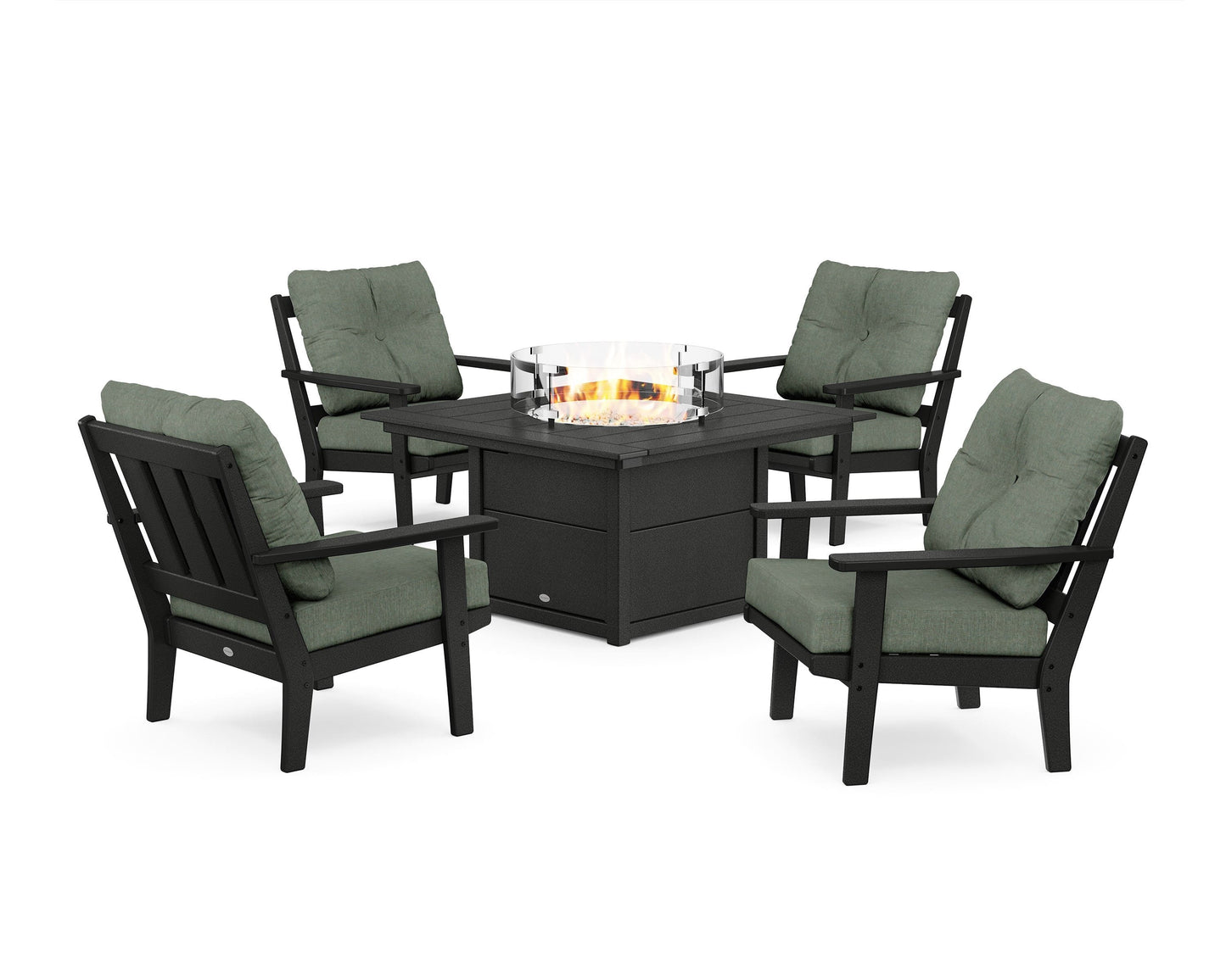 Oxford 5-Piece Deep Seating Set with Fire Pit Table