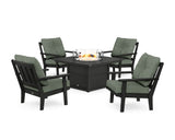 Oxford 5-Piece Deep Seating Set with Fire Pit Table