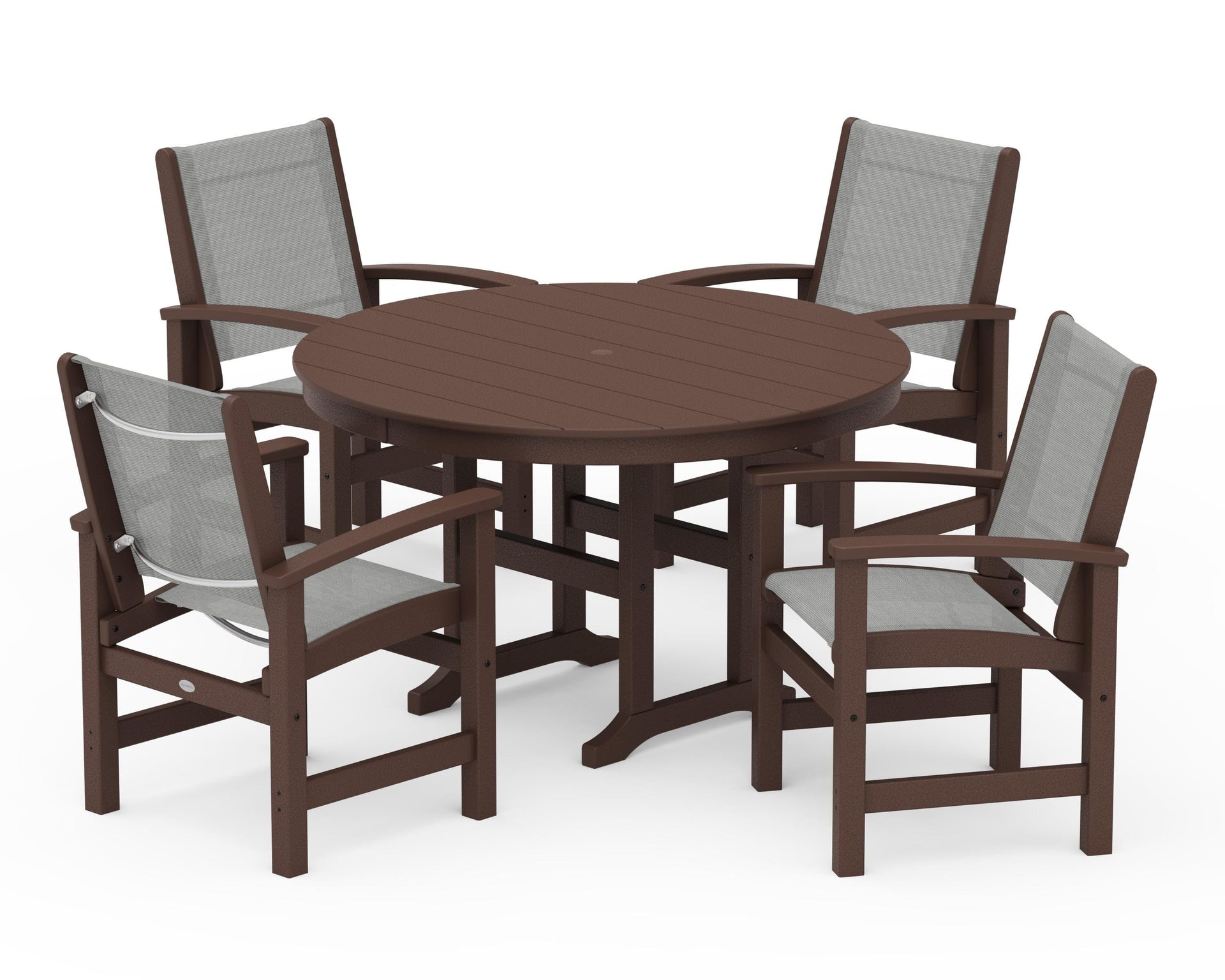 Coastal 5-Piece Round Farmhouse Dining Set