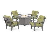 Oxford 5-Piece Deep Seating Set with Fire Pit Table