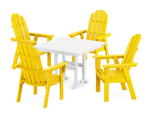 Vineyard Curveback Adirondack 5-Piece Farmhouse Dining Set
