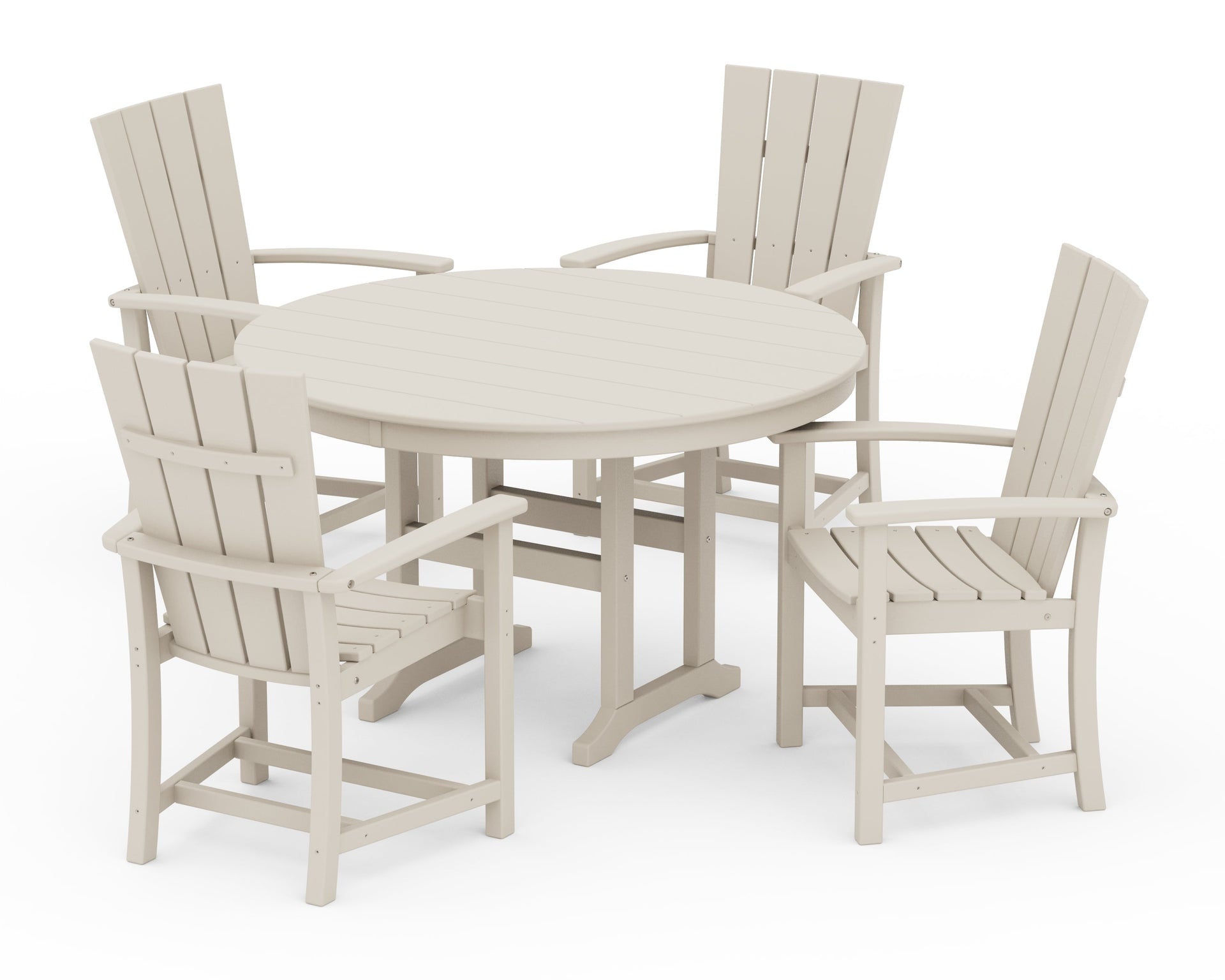 Quattro 5-Piece Round Farmhouse Dining Set