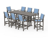 Coastal 9-Piece Bar Set with Trestle Legs