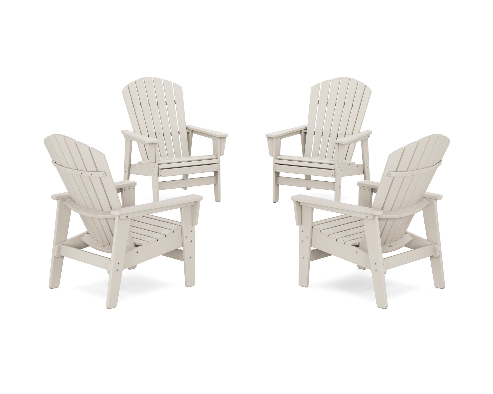 4-Piece Nautical Grand Upright Adirondack Chair Conversation Set