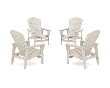 4-Piece Nautical Grand Upright Adirondack Chair Conversation Set