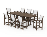Coastal 9-Piece Counter Set with Trestle Legs