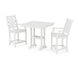 Wovendale 3-Piece Farmhouse Counter Set with Trestle Legs